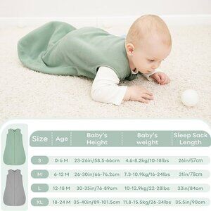 Looxii Fleece Baby Sleep Sack - 12-18 Months, Green - NWT